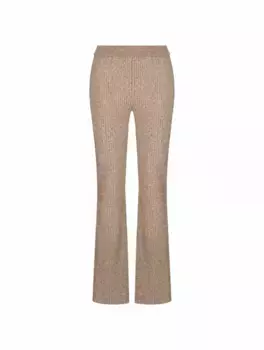 Трикотажные брюки клеш Ganni, коричневый
