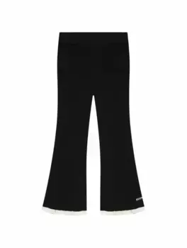 Трикотажные брюки клеш MSGM, черный