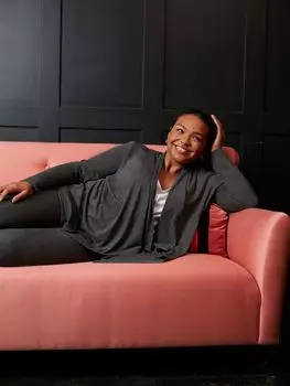 Трикотажные брюки Live Unlimited Curve со сложенным поясом, серые