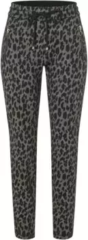 Трикотажные брюки MAC "easy smart" с незаметными карманами на молнии, цвет Fog Grey Printed
