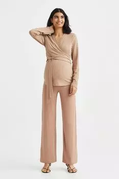 Трикотажные брюки MAMA Before &amp; After H&amp;M, бежевый