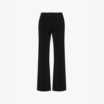 Трикотажные брюки Milano прямого кроя со средней посадкой и эластичным поясом Joseph, черный