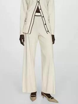 Трикотажные брюки от бьянки Mango, светло-бежевый