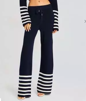 Трикотажные брюки Poe темно-синего/белого цвета SER.O.YA