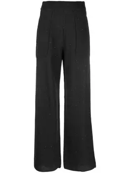 Трикотажные брюки прямого кроя Fabiana Filippi, зеленый