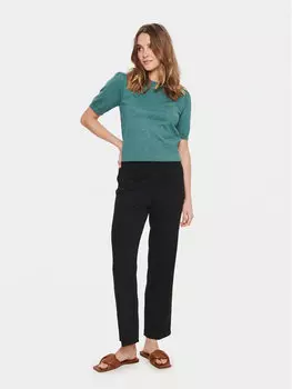 Трикотажные брюки расклешенной штанины Saint Tropez, черный