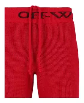 Трикотажные брюки с напуском Off-White, красный