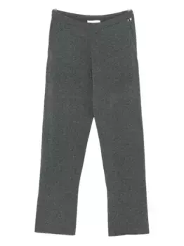 Трикотажные брюки с вышитым логотипом extreme cashmere, серый