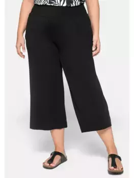 Трикотажные брюки Sheego "больших размеров", повседневной длины 3/4, черный