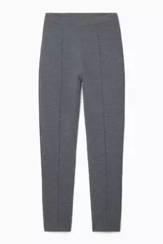Трикотажные брюки slim fit COS, серый