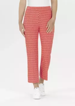 Трикотажные брюки Stehmann с геометрическим узором, цвет Papaya,684