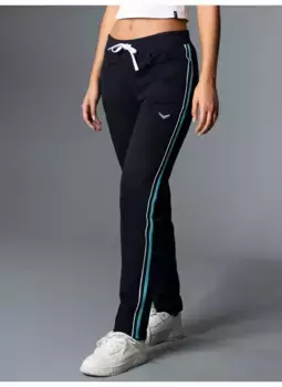 Трикотажные брюки Trigema "Длинные спортивные брюки TRIGEMA с полосками по бокам" (1 шт.), синий