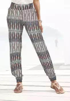 Трикотажные брюки Vivance с этническим принтом и карманами, свободные брюки без застежки, летние брюки, цвет Bunt Bedruckt