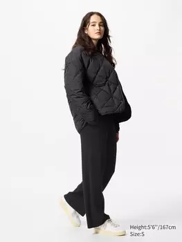 Трикотажные брюки в рубчик Uniqlo, цвет 09 черный
