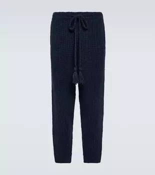 Трикотажные брюки в рубчик Wind Rose Alanui, синий