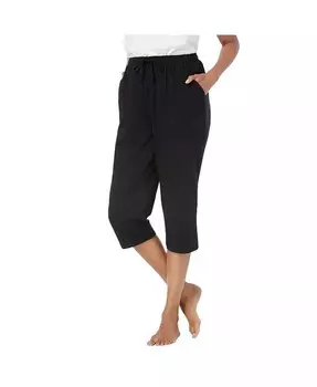 Трикотажные капри больших размеров для сна Dreams & Co., черный