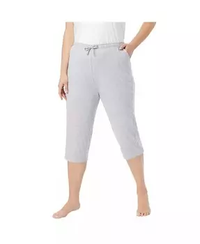 Трикотажные капри больших размеров для сна Dreams & Co., серый