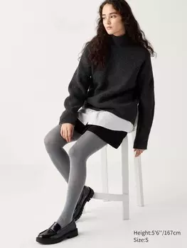 Трикотажные колготки heattech Uniqlo, серый