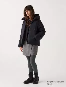 Трикотажные колготки в рубчик heattech Uniqlo, серый
