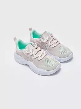 Трикотажные кроссовки для девочек на шнуровке LCW STEPS
