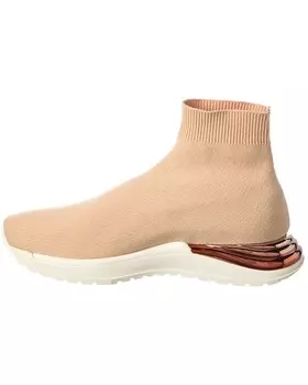 Трикотажные кроссовки-носки Salvatore Ferragamo Ninette, коричневый