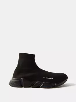 Трикотажные кроссовки speed 2.0 Balenciaga, черный