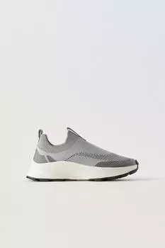 Трикотажные кроссовки ZARA, серый