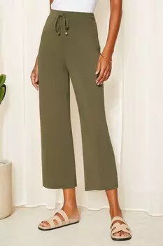 Трикотажные кюлоты с завязкой на талии и широкими штанинами Friends Like These, зеленый