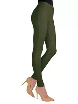Трикотажные леггинсы чинос из смесового хлопка Memoi Ivy green