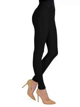 Трикотажные леггинсы Memoi чинос из смесового хлопка, чёрный
