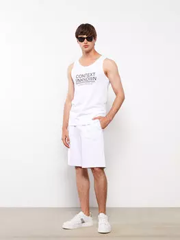 Трикотажные мужские шорты Slim Fit LCW Casual, буксе белый