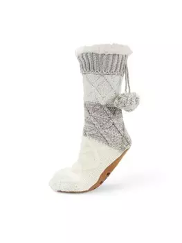 Трикотажные носки Jane And Bleecker с подкладкой из искусственного меха, серый