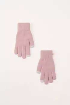 Трикотажные перчатки Abercrombie & Fitch, розовый