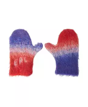 Трикотажные перчатки Dgrad с жаккардовым логотипом Erl, синий