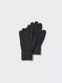 Трикотажные перчатки heattech Uniqlo, серый