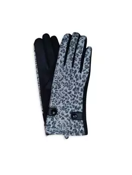 Трикотажные перчатки с леопардовым принтом Marcus Adler, черный