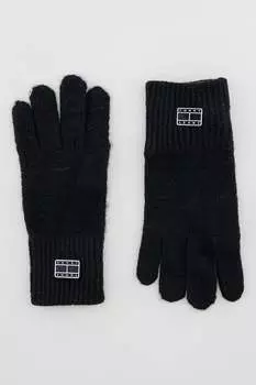 Трикотажные перчатки с логотипом Tommy Jeans, черный