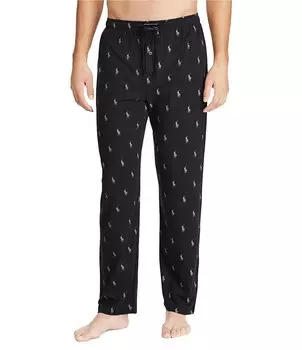 Трикотажные пижамные брюки с принтом пони Polo Ralph Lauren Big & Tall, синий