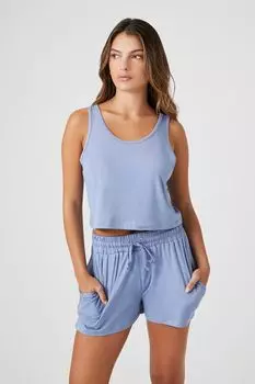 Трикотажные пижамные шорты из джерси Forever 21, синий