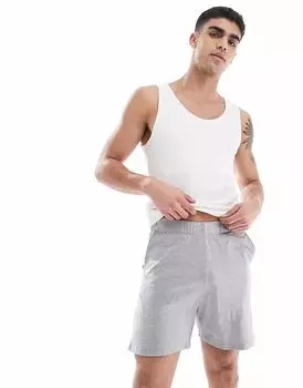 Трикотажные шорты ASOS DESIGN серого меланжевого цвета