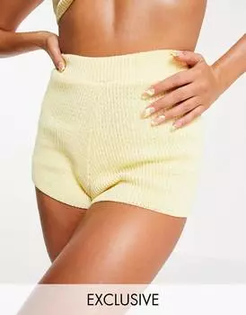 Трикотажные шорты ASYOU желтого цвета