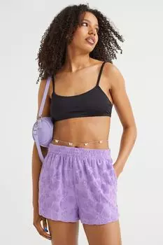 Трикотажные шорты без застежек H&amp;M, фиолетовый/цветы