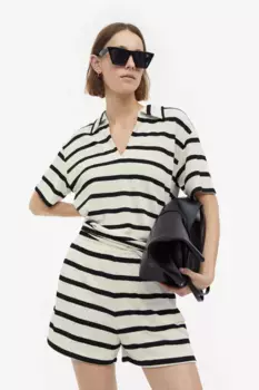 Трикотажные шорты H&M, бежевый