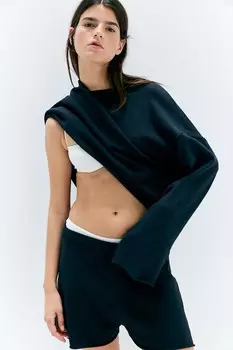 Трикотажные шорты H&M, черный