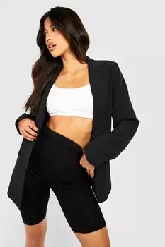 Трикотажные шорты из джерси со сборками Boohoo, черный