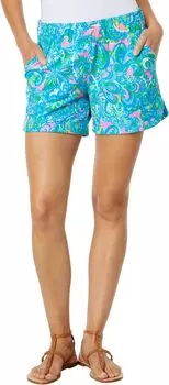 Трикотажные шорты Kylar Lilly Pulitzer, цвет Seabreeze Blue Hey Gull Friend