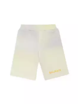 Трикотажные шорты Little Boy's & Boy's с эффектом омбре Balmain, желтый