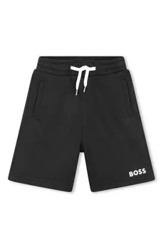 Трикотажные шорты с логотипом Boss, черный