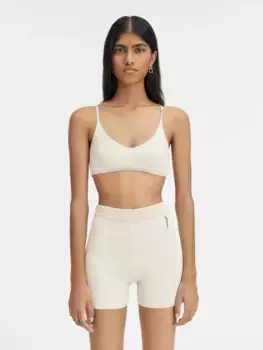 Трикотажные шорты с очаровательным логотипом Пралу Jacquemus, светло-бежевый