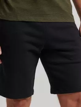 Трикотажные шорты с вышитым логотипом Superdry Vintage, черные